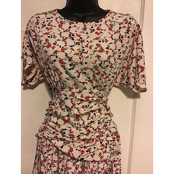 Silk Floral mini dress Made in France - Picture 2 of 8